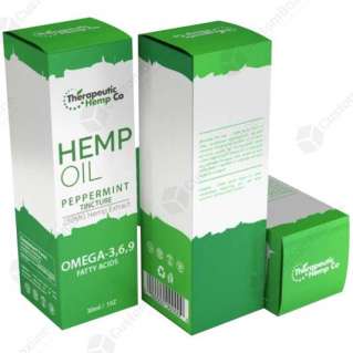 Custom printed cardstock oil of CBD folding carton packaging box