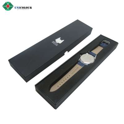 Custom cardboard traveling watch strap storage box with foam